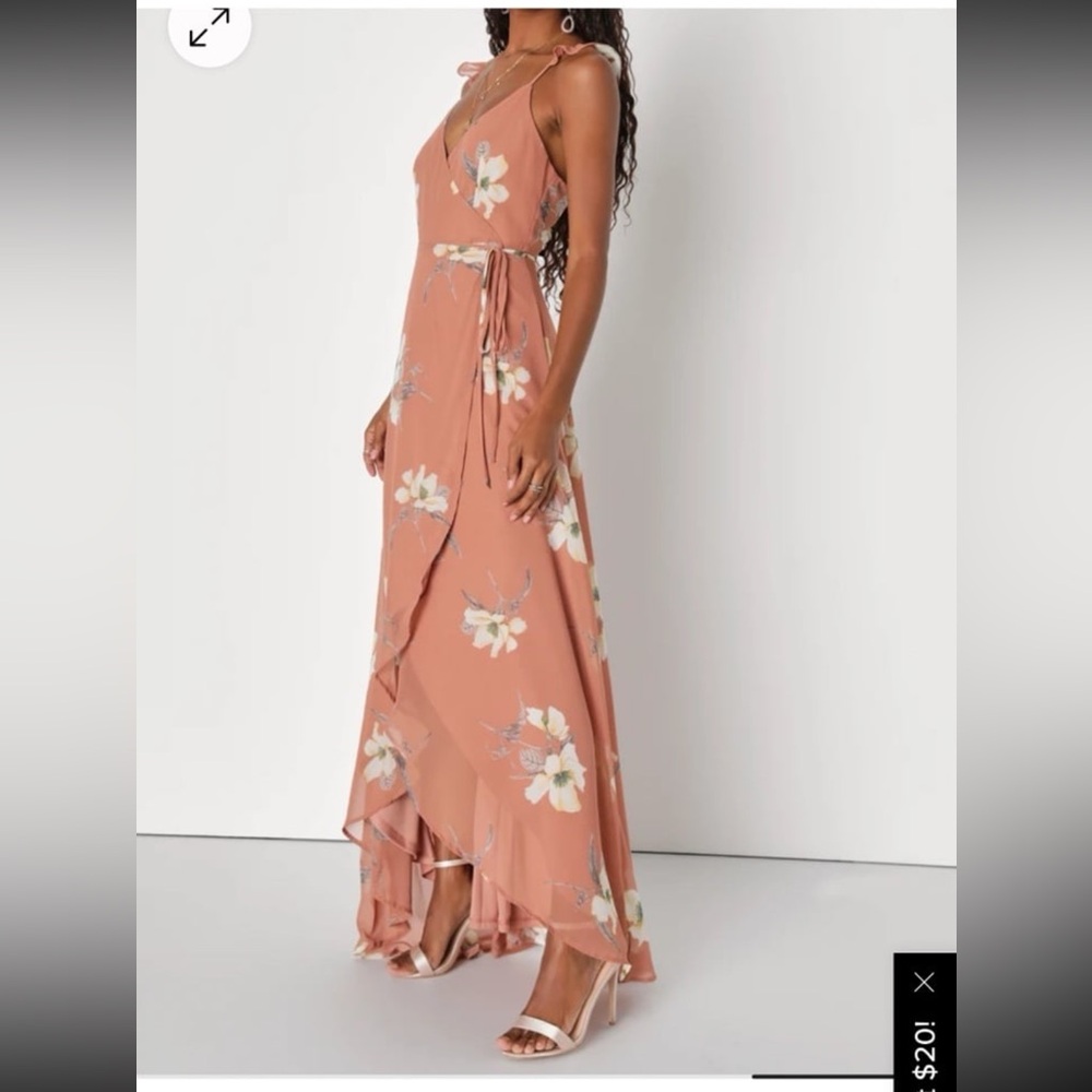 Lulu’s Floral High-Low Wrap Dress